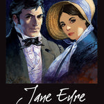 Front cover of Original Text Jane Eyre: The Graphic Novel showing main characters Jane and Mr Rochester.
