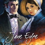 Front cover of Quick Text Jane Eyre: The Graphic Novel showing main characters Jane and Mr Rochester.