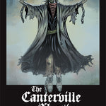 Front cover of Original Text The Canterville Ghost: The Graphic Novel showing the ghost in ripped robes and chains floating in the air.