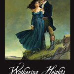 Front cover of Original Text Wuthering Heights: The Graphic Novel showing Heathcliffe and Cathy on the moors.