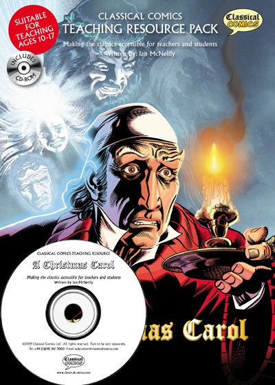Front cover image of A Christmas Carol Teaching Resource Pack including CD.