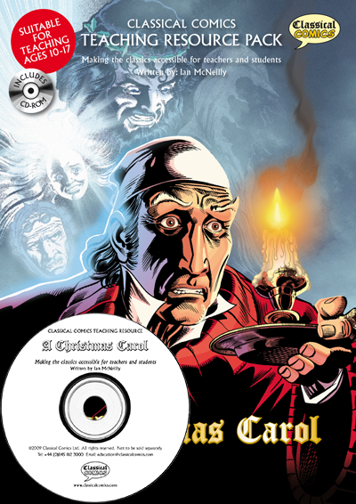 Front cover image of A Christmas Carol Teaching Resource Pack including CD.