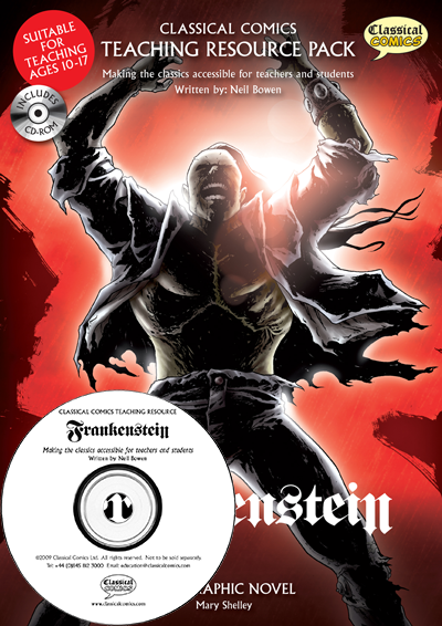 Front cover image of Frankenstein Teaching Resource Pack with CD.