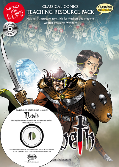 Front cover image of Macbeth Teaching Resource Pack with CD.