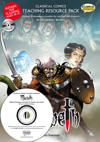 Front cover image of Macbeth Teaching Resource Pack with CD.
