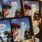 Three panels from three versions of The Tempest graphic novels showing the difference in dialogue.