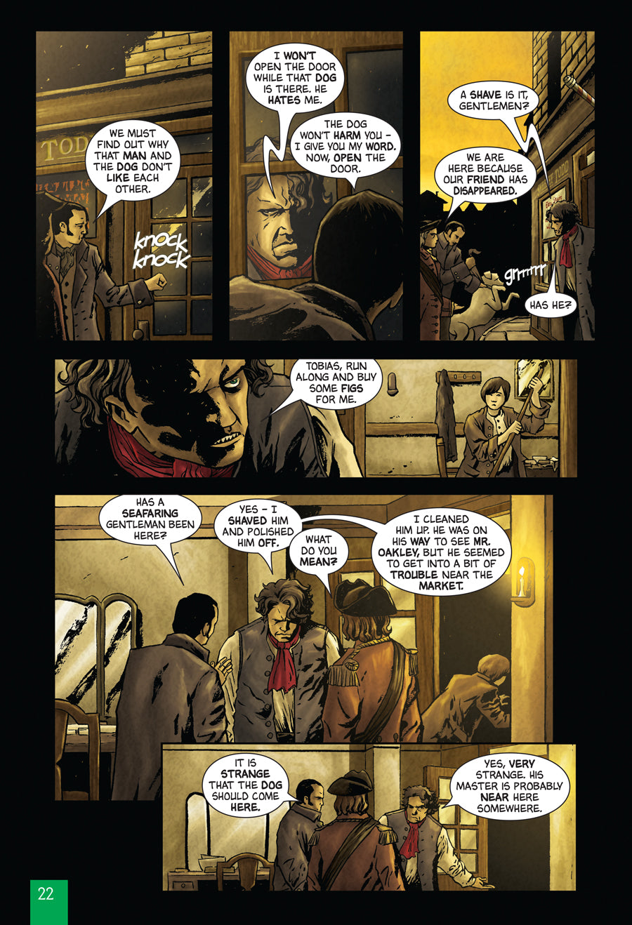 A sample Quick Text interior page from Sweeney Todd.