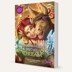 A three-dimensional book showing the Plain Text version of A Midsummer Night's Dream The Graphic Novel